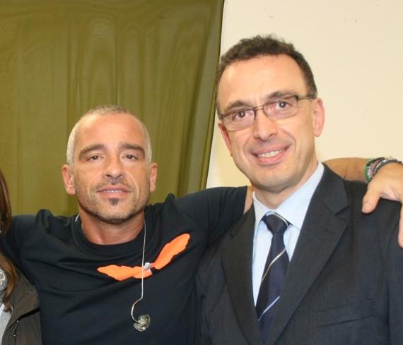 Alberto Maniero e Eros Ramazzotti alla Zoppas Arena